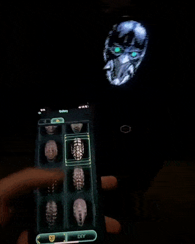 Masque facial Full LED pour Halloween