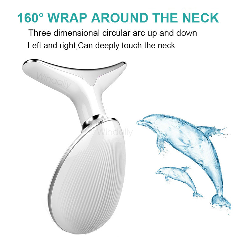 Masseur Anti-Rides Cou & Visage – Vibration, LED & Chauffage