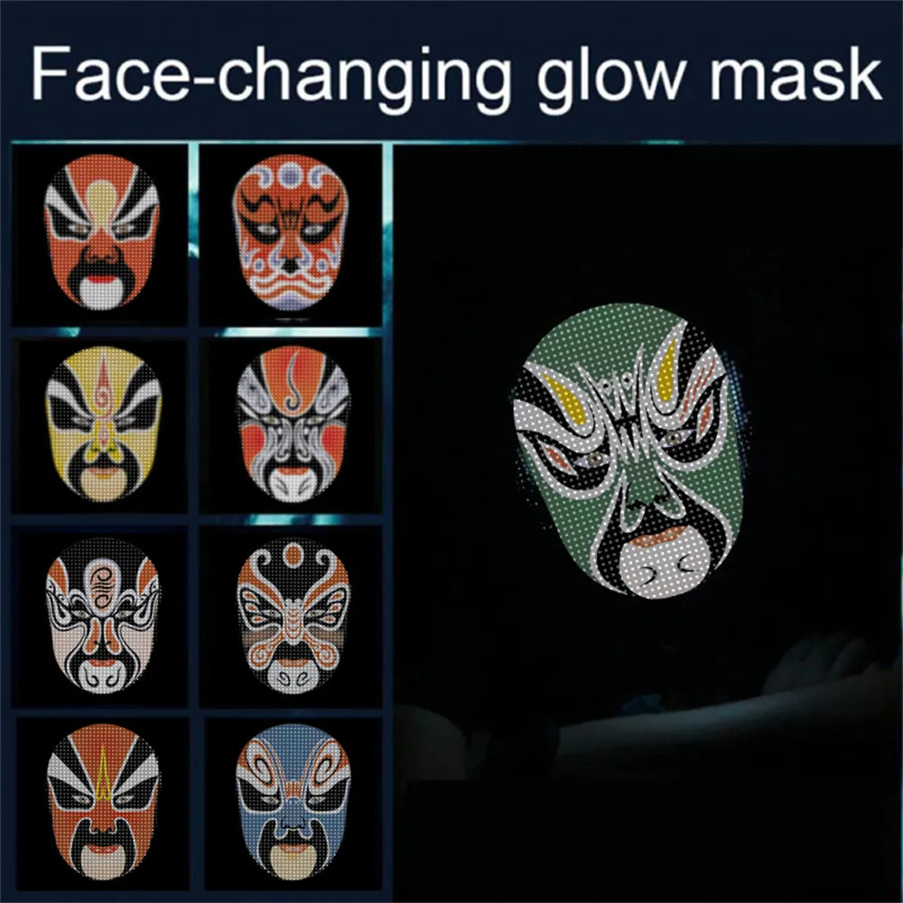 Masque facial Full LED pour Halloween