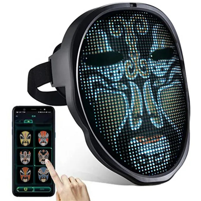 Masque facial Full LED pour Halloween