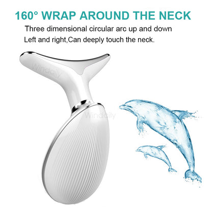 Masseur Anti-Rides Cou & Visage – Vibration, LED & Chauffage