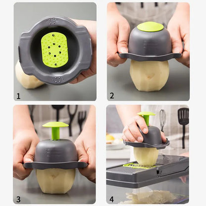 Coupe-Légumes Multifonction 12-en-1 avec Panier – L’Allié Ultime en Cuisin